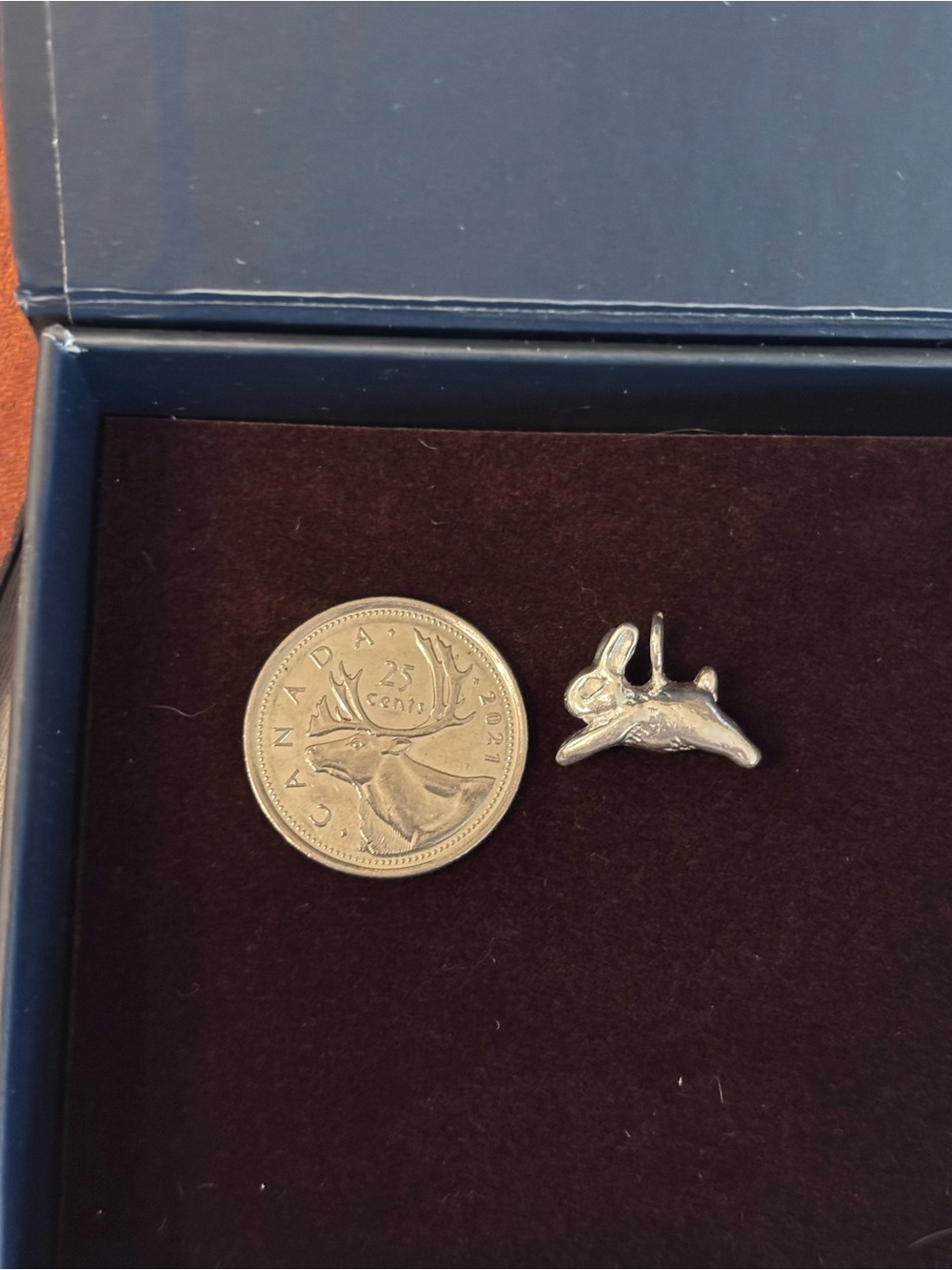 Silver Rabbit Charm Pendant - Polished Silver Tone